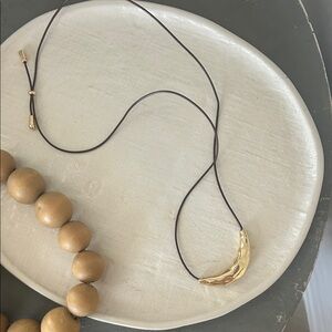 Gold Organic Pendant Necklace